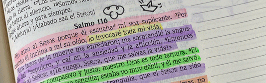 Código de color e iconos para la biblia